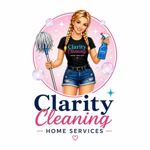 Clarity Cleaning Home Services — May with mop and spray bottle